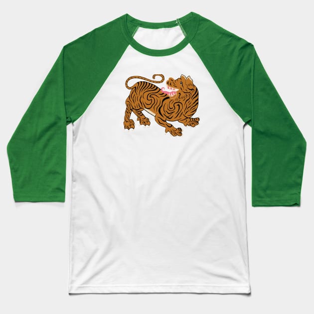 TIbetan Tiger Baseball T-Shirt by KeepsItGood